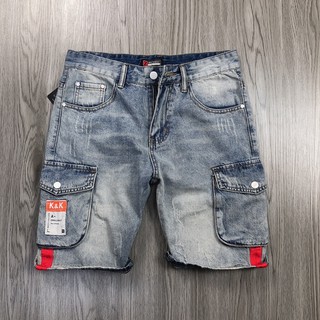 Quần short jean dsq nam túi hộp chất jean cao cấp xanh xám đen 977-978 K3 STORE