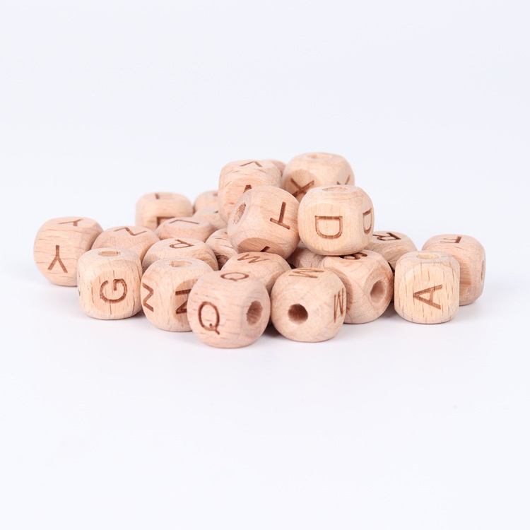 Set 26 Hạt Gỗ Hình Chữ Cái / Chữ Cái Dùng Làm Trang Sức Thủ Công