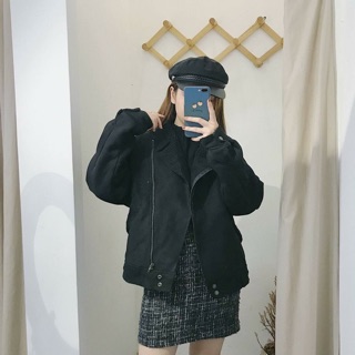 ( Thanh Lý ) Áo da lộn lông cừu lông thỏ 100%