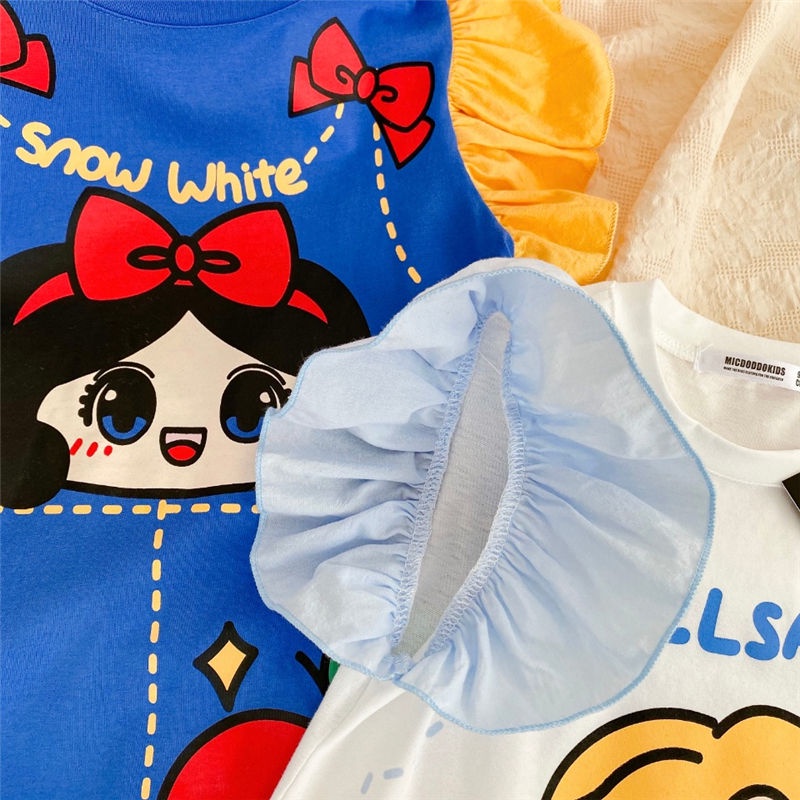 [Kacily]váy cho bé gái hình Elsa 1-8 tuổi，đầm bé gái Cotton xinh xắn áo bé gái（9-26kg）