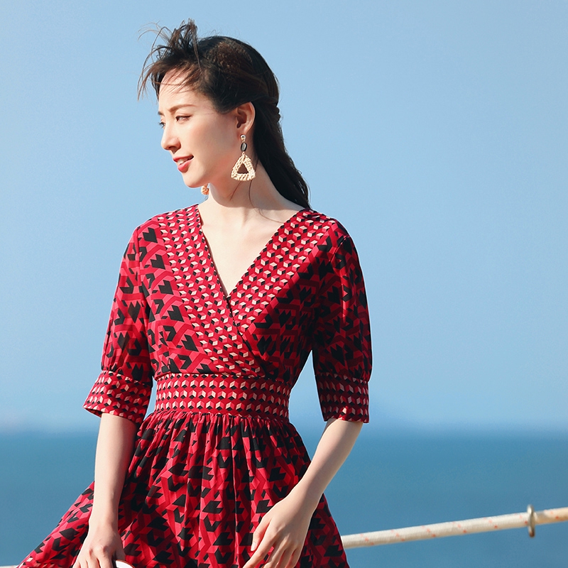 Đầm Tay Lửng Lưng Cao Hở Lưng Quyến Rũ Cho Nữ 2019 | BigBuy360 - bigbuy360.vn