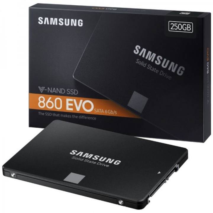 Ổ Cứng SSD Samsung 860 EVO 250GB 2.5-inch Sata 3 MZ-76E250BW - Chính Hãng Samsung - Bảo Hành 5 năm (1 đổi 1)