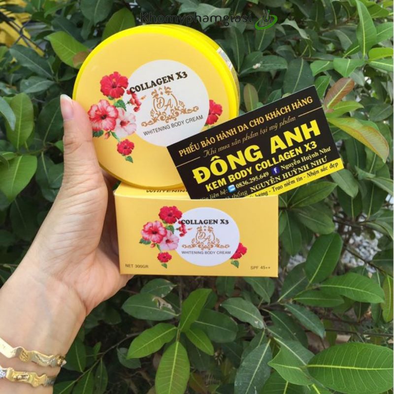 Kem Dưỡng Trắng Da, Kem Body Collagen X3 Trắng Toàn Thân 300g