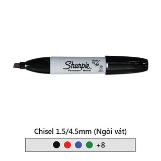 Bút lông ngòi dẹp đánh dấu lên mọi bề mặt Sharpie Chisel Tip