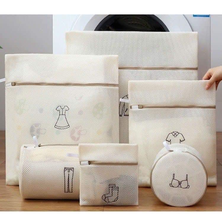 SET 6 túi giặt 2 lớp dành cho máy giặt bảo vệ quần áo, áo len, áo sơ mi, đồ lót