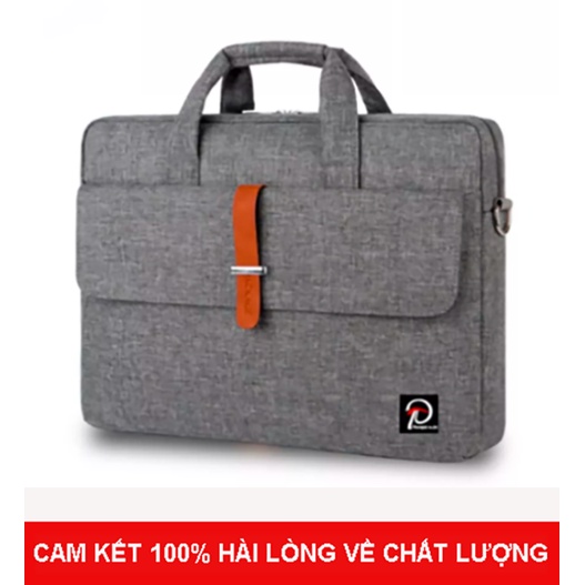 Cặp Xách dành cho Nam Nữ Công Sở đựng được Laptop - Hàng đẹp & Sang Trọng (Màu Xám)