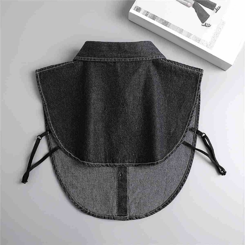 Cổ áo sơ mi giả denim màu đen phong cách cổ điển dành cho nữ
 | BigBuy360 - bigbuy360.vn