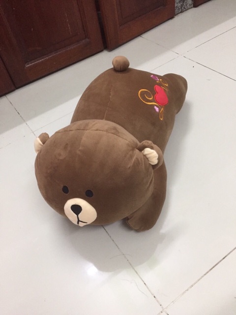 Gấu bông nằm kitty - brown 50cm siêu đáng yêu