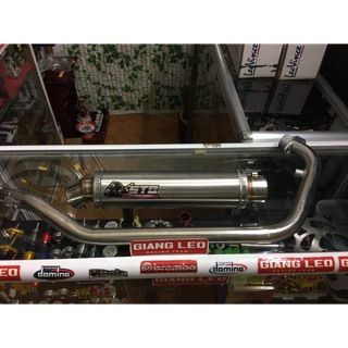 trọn bộ lon pô  stb hàng xịn và cổ pô inox dày gắn ce winner và ex 150 như zin không chế cháo