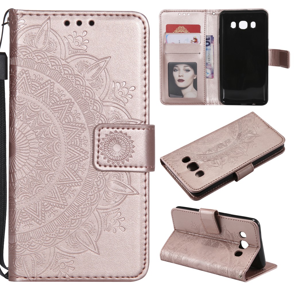 Bao da điện thoại dập hình hoa cho Samsung j5(2015) J5(2016) J5(2017) | BigBuy360 - bigbuy360.vn