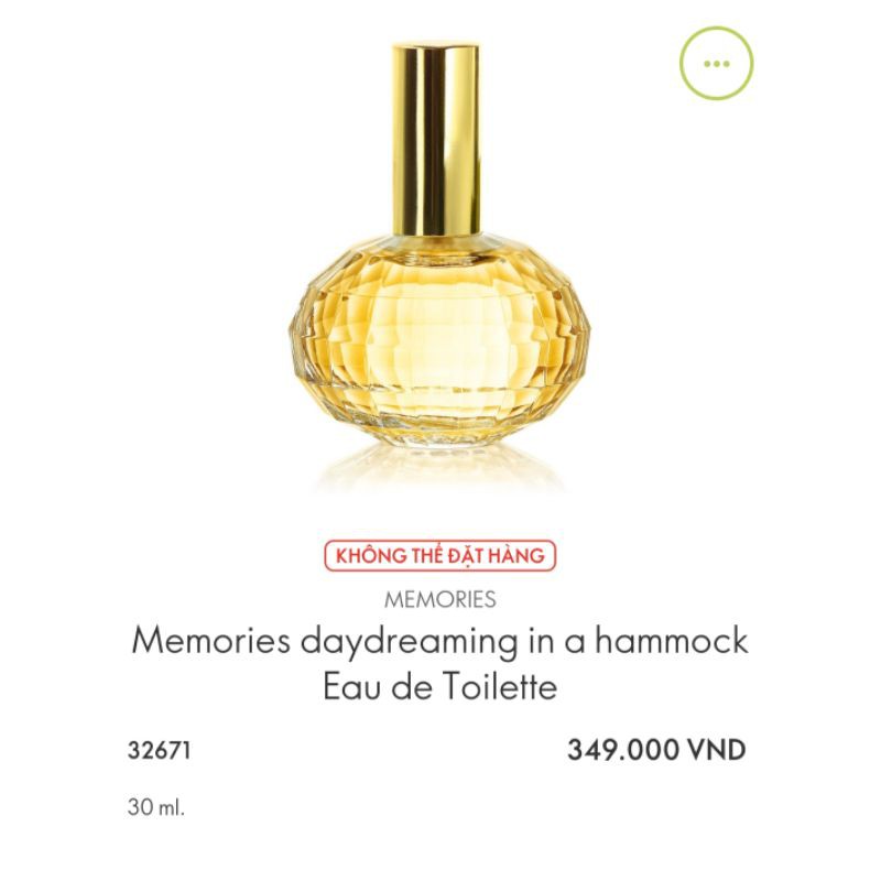 Nước hoa nữ Memories daydreaming in a hammock EDT 32671