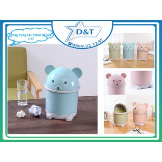 Thùng đựng rác Mini để bàn làm việc hình Gấu
