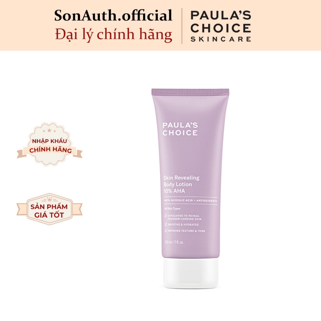 Kem Dưỡng Thể Paula’s Choice Skin Revealing Body Lotion 10% AHA 210ml