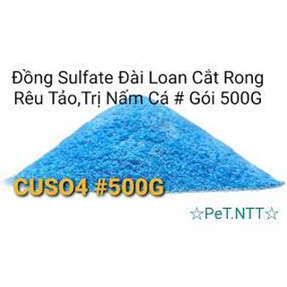 Hàng Loại 1 500gr - Đồng sunfat (CuSO4) chuẩn ko pha tạp chất 99% xử lý hồ bơi, bể cá, ao tôm