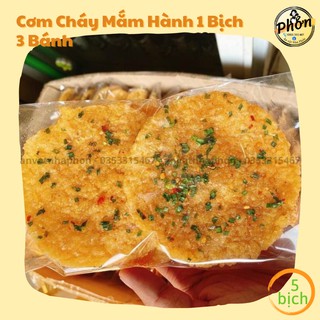 5 gói cơm cháy mắm hành, 1 gói 3 miếng cơm cháy, giòn - ăn vặt nhà phởn