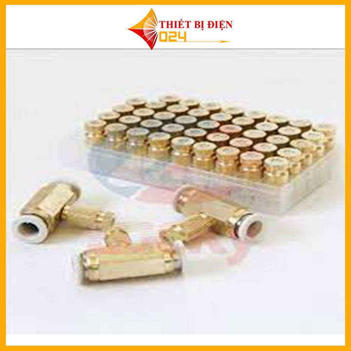 Béc phun sương bằng đồng số 1-2-3-5-6-7-8 kèm Chân nối ống phi 8 ( HÀNG LOẠI 1)