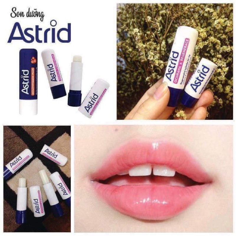 Son dưỡng môi mỡ hươu Astrid Protective &amp; Regenerating Lip Balm dưỡng ẩm, chống khô môi