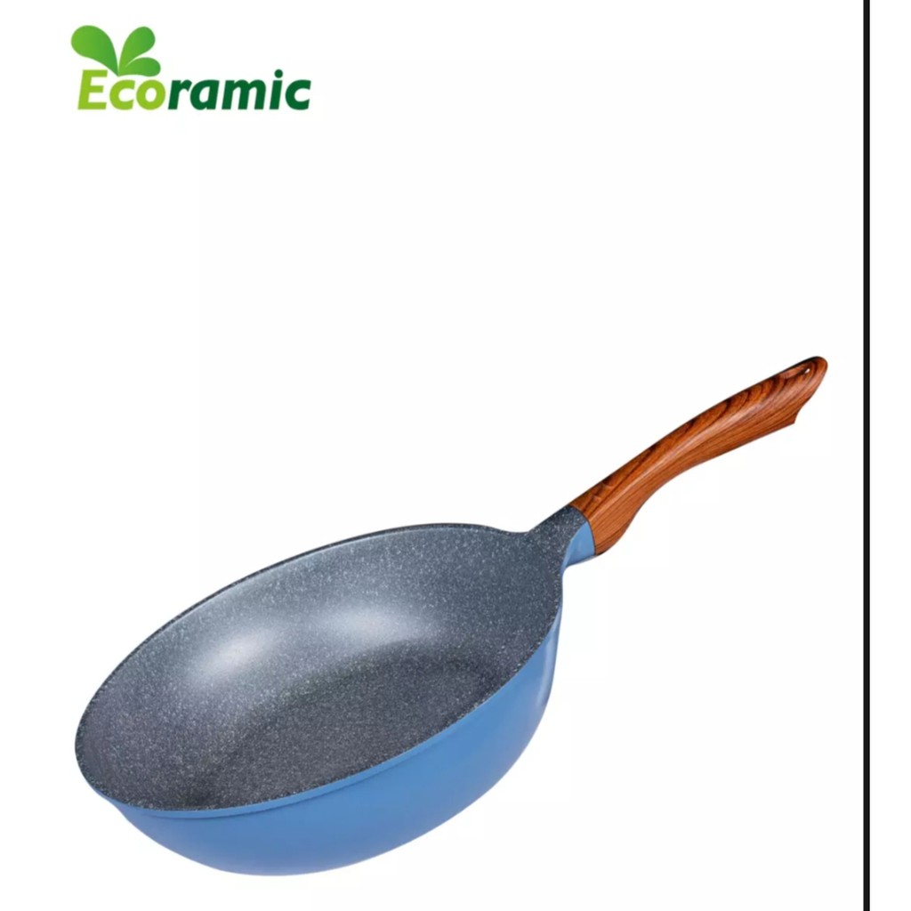 Chảo Đức Vân Đá Sâu Lòng Ecoramic Size 22-24-26-28-32 Cm Đáy Từ.