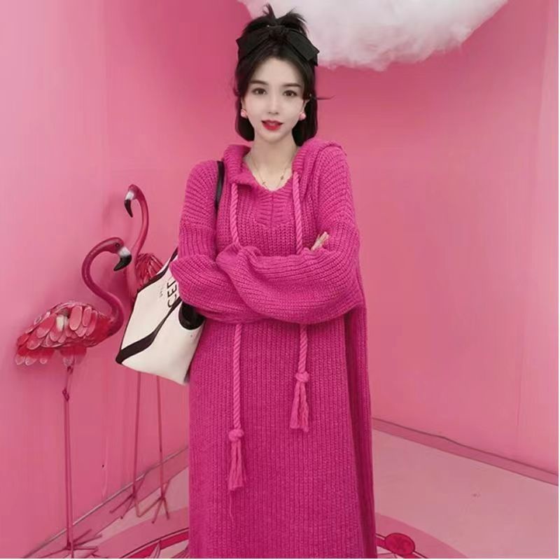Áo Khoác Sweater Có Mũ Trùm Dáng Rộng Mềm Mại Giữ Ấm Kiểu Hàn Quốc Thời Trang Thu Đông Cho Nữ