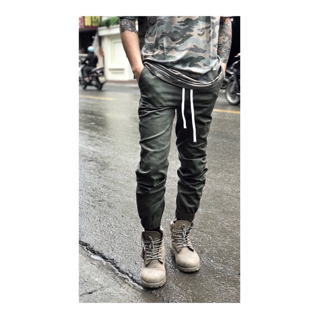 Jogger Kaki Camouflage - Jogger kaki hoạ tiết rằn ri