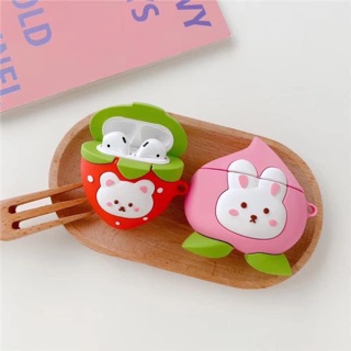 🍓 Case ảipods 1/2 dâu đào có bé thỏ cute