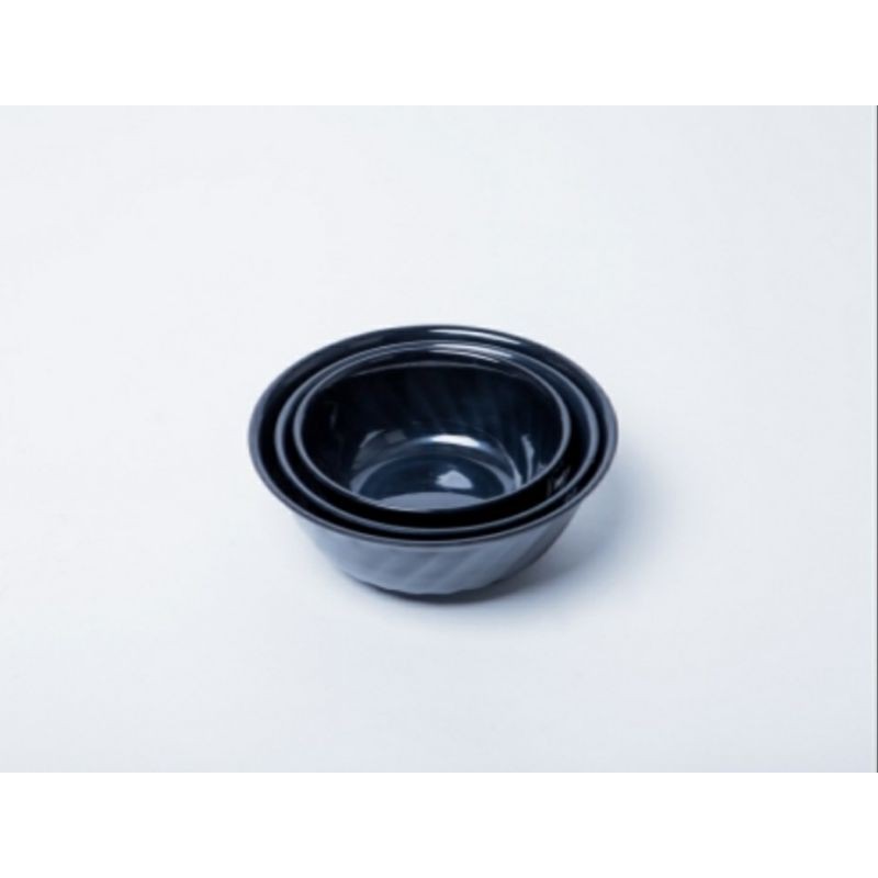 Tô xoắn nhựa melamine màu đen bóng 2 size (TOX6/TOX7)