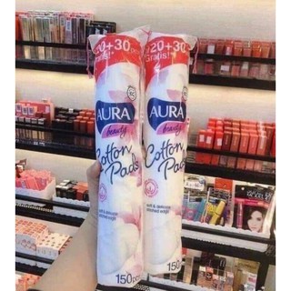 Bông tẩy trang AURA 150 miếng