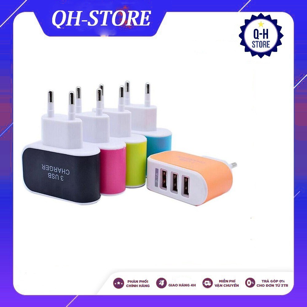 Ổ cắm sạc USB 3 cổng 3.1A