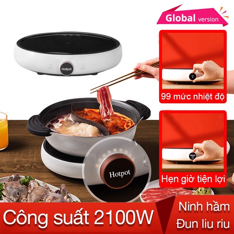 Bếp từ Xiaomi Zhiwu Zhu với 99 mức nhiệt Bếp từ tròn ZCL01M