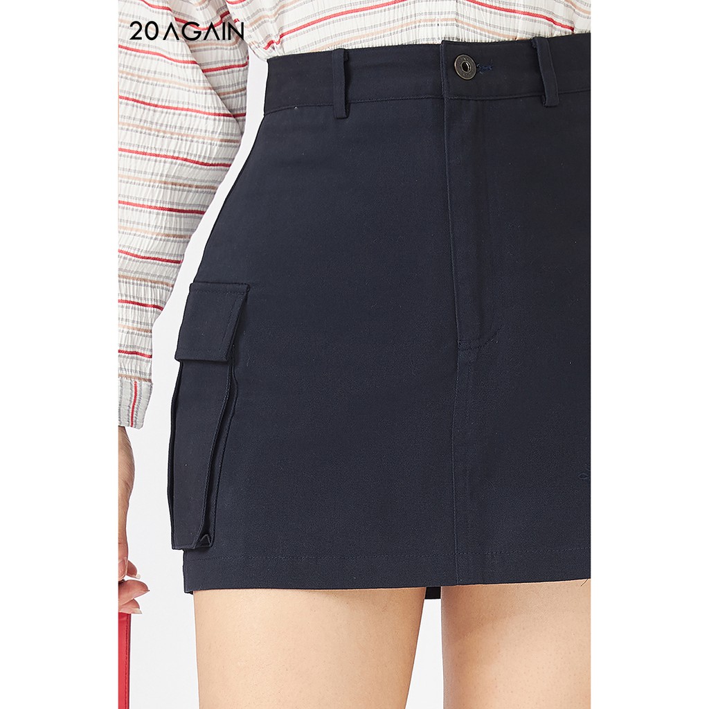 [Mã WABR20AG15 giảm 10% đơn 99K] Chân váy chữ A, juyp ngắn 2 lớp có túi ốp 20AGAIN JAW0747 | BigBuy360 - bigbuy360.vn