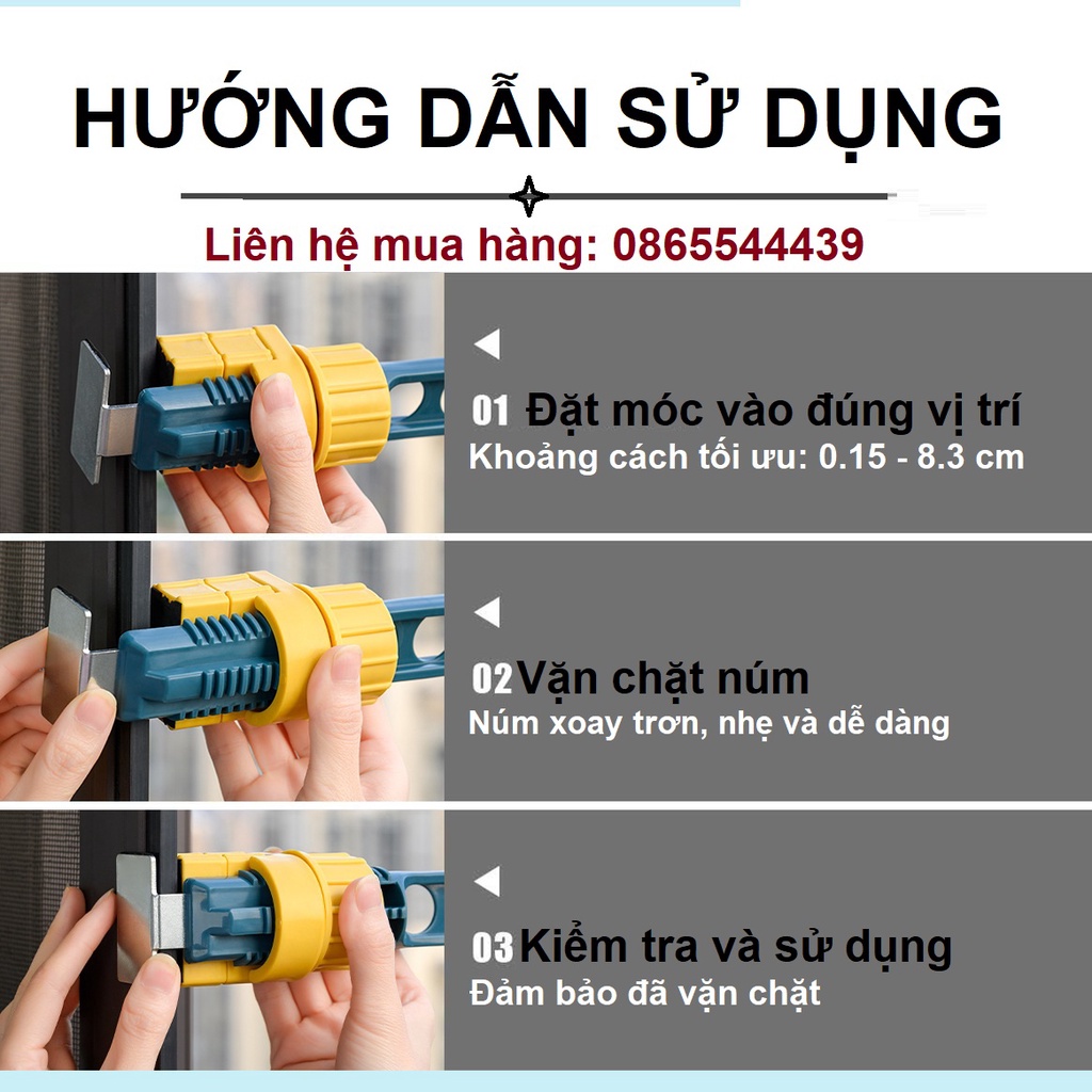 Giàn phơi, thanh treo quần áo thông minh SIÊU RẺ  dành cho chung cư, văn phòng, du lịch