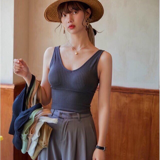 Áo Bra Thân Dài Thun Tăm Mẫu Mới V90 Siêu HOT - Áo Bra Dáng Croptop Nâng Dáng Vòng 1 FreeSize dưới 60kg