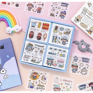 10 tấm sticker cắt sẵn dán liền