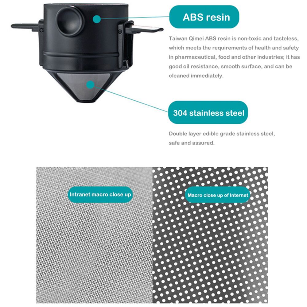 Giá đỡ lọc cà phê bằng thép không gỉ có thể gập lại tiện dụng