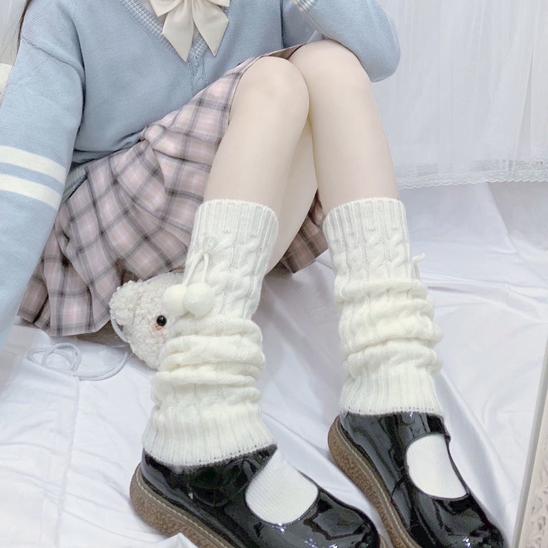 Jiashucheng Tất Len Dệt Kim Phong Cách Preppy Nhật Bản Dễ Thương