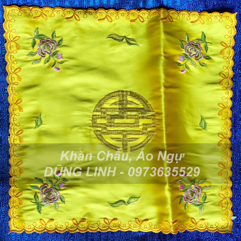 Khăn tay dâng trà hầu đồng, phụ kiện hầu khăn chầu áo ngự