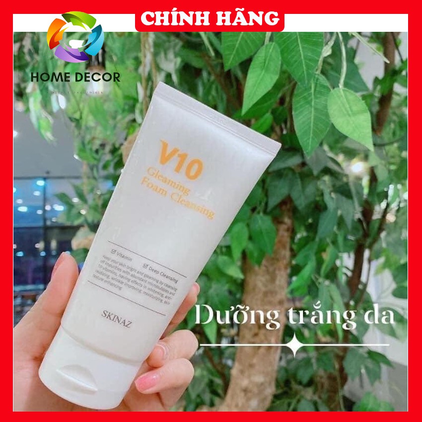 [Chính Hãng]Sữa rửa mặt SKinaz V10 Gleaming Foam Cleansing ,Sữa rửa mặt V10 Skinaz Hàn Quốc