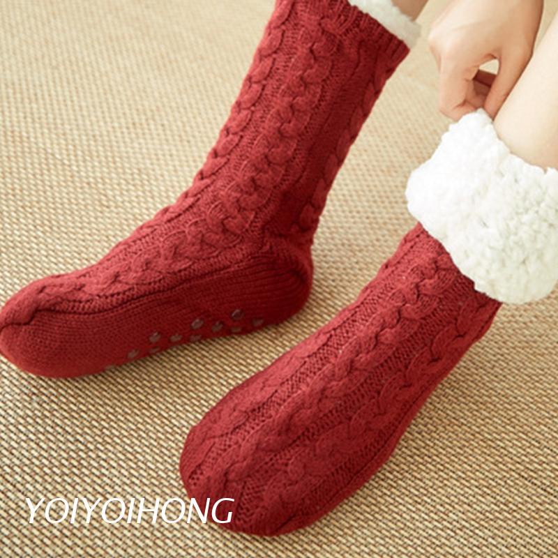 Đôi vớ đan len dày thời trang mùa đông sành điệu cho nữ