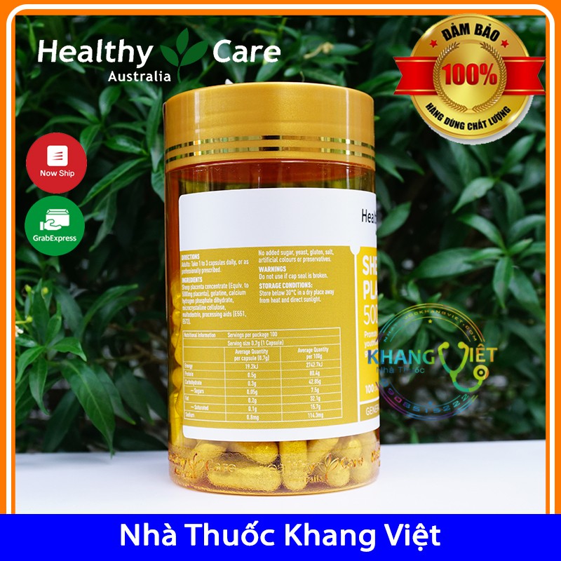 Nhau Thai Cừu [Úc] Sheep Placenta Healthy Care 5000mg - 100 viên