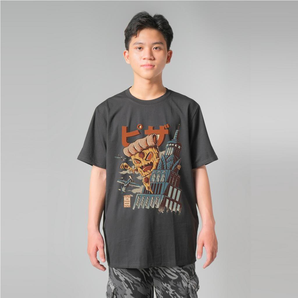 Áo Thun Phông Form Rộng Tay Lỡ Oversize Nam Nữ Unisex P221204 PIZZA KONG Thun Chất Cotton Cao Cấp  Local brand Paradi