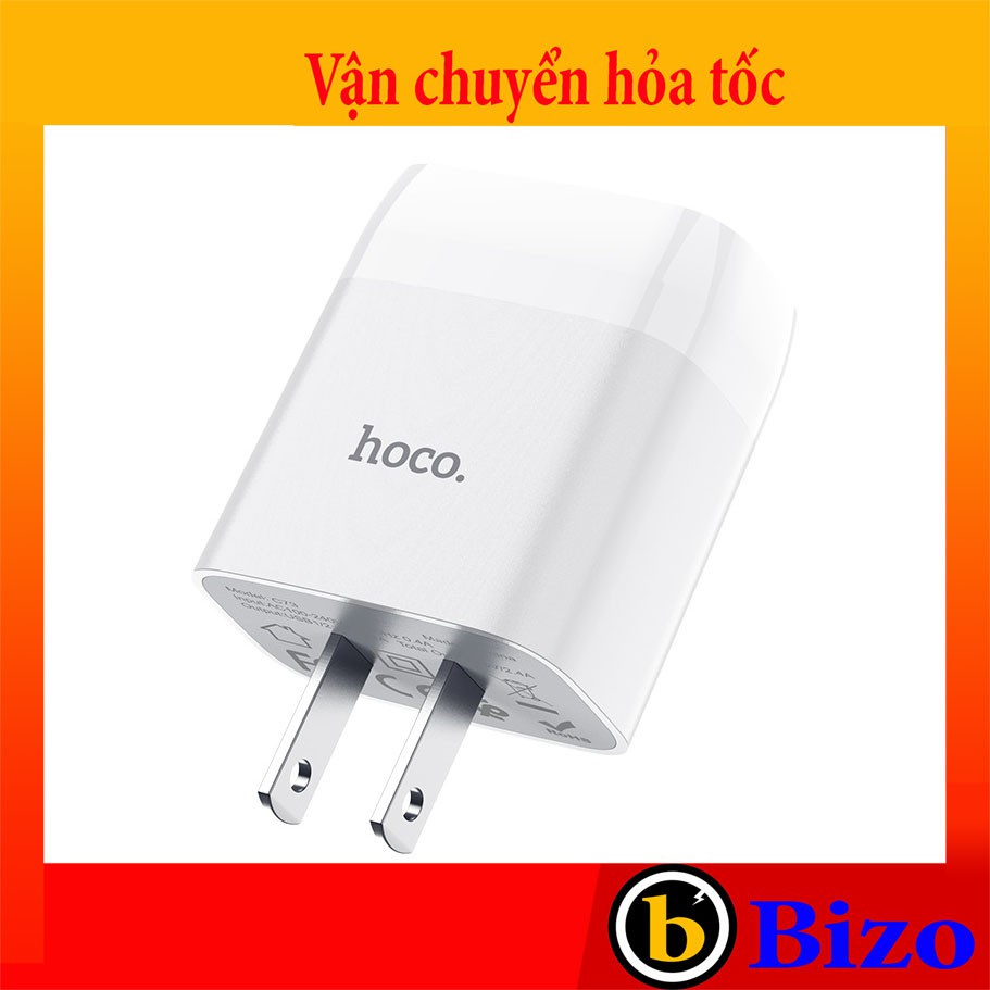 [hoco] CỦ SẠC NHANH HOCO C73 5V/2.4A/ 2 CỔNG RA