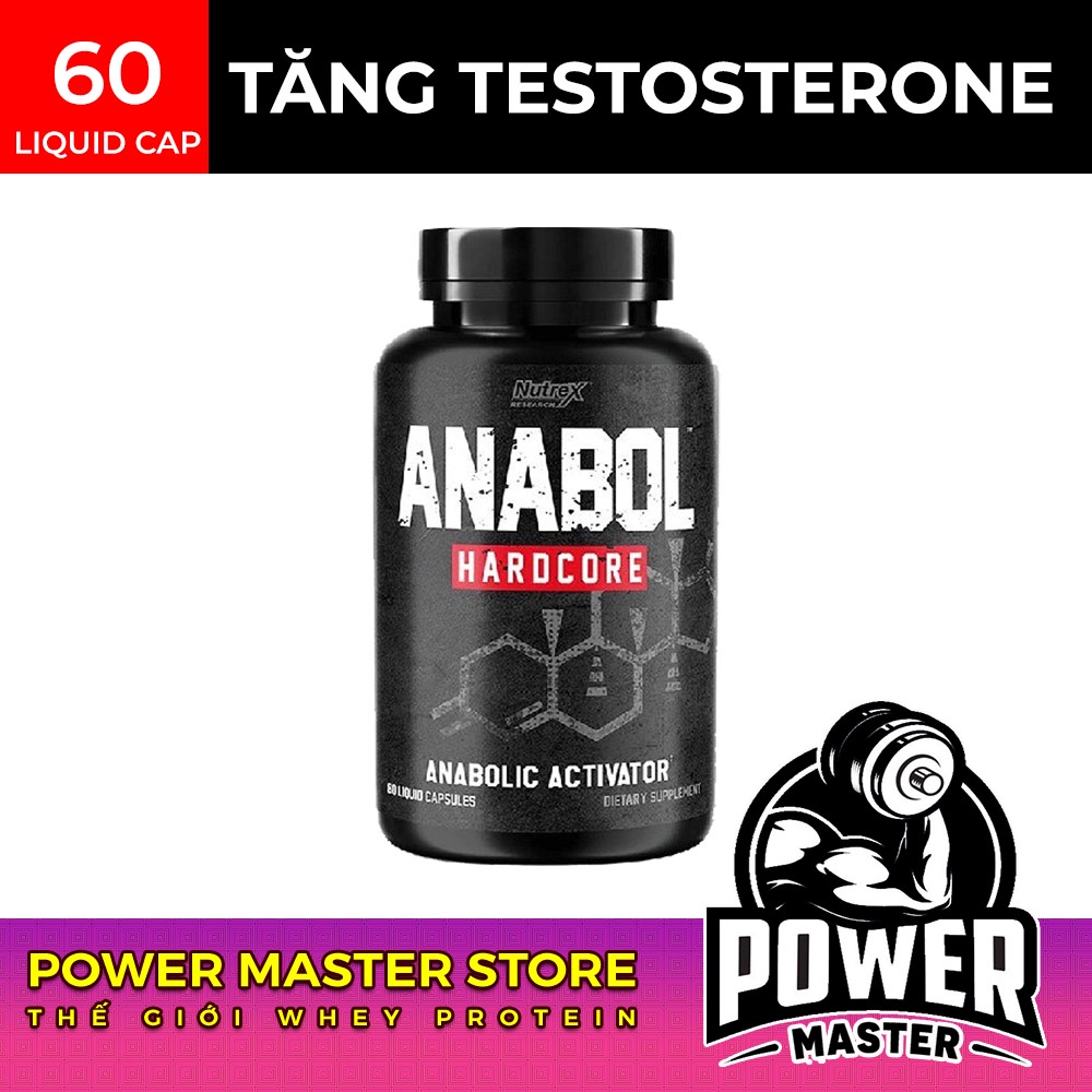VIÊN UỐNG TĂNG CƯỜNG SỨC MẠNH NAM GIỚI NUTREX ANABOL HARDCORE, TĂNG TESTOSTERONE (60 VIÊN)