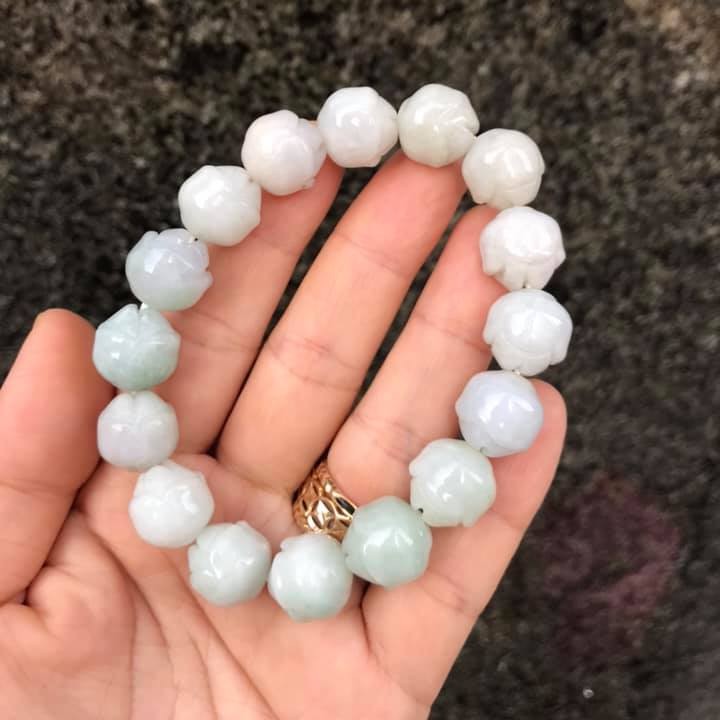 VÒNG LIÊN HOA MÀU TRẮNG SIZE HẠT 13LY