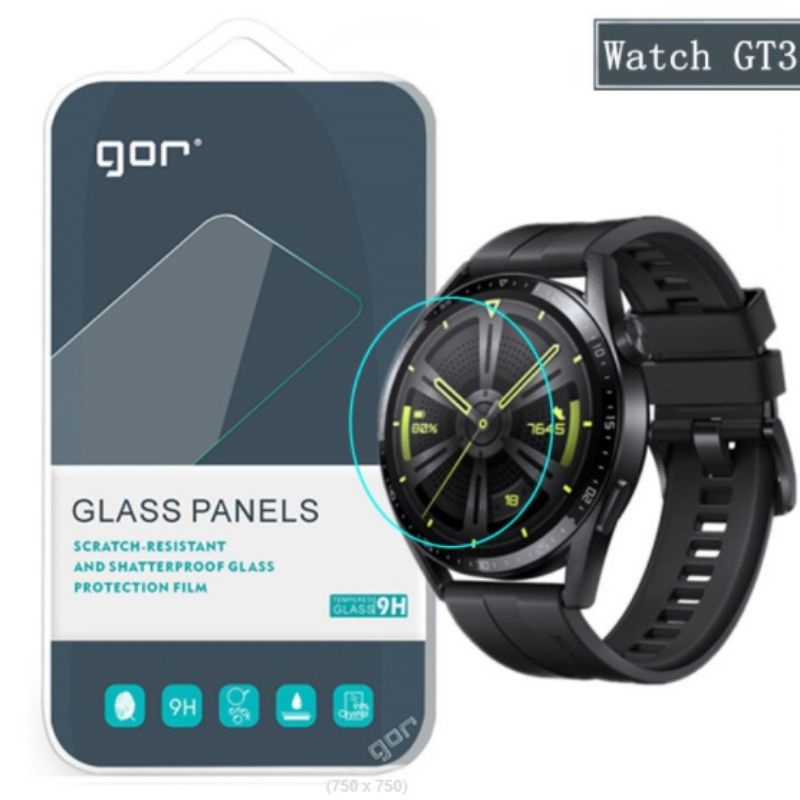 Bộ 3 kính cường lực lực GOR Huawei Watch GT3 46mm trong suốt (3 miếng)