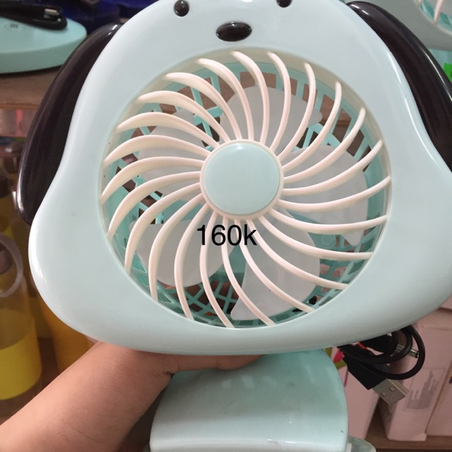 Quạt kẹp hình thú xanh nhạt
