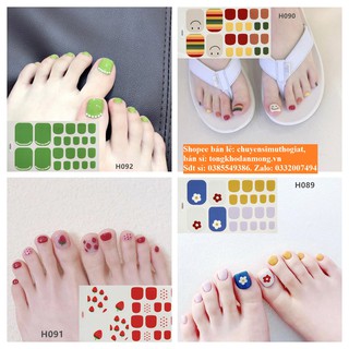 Bộ 22 Miếng Dán Móng Chân Nails Sticker mã H081-H100