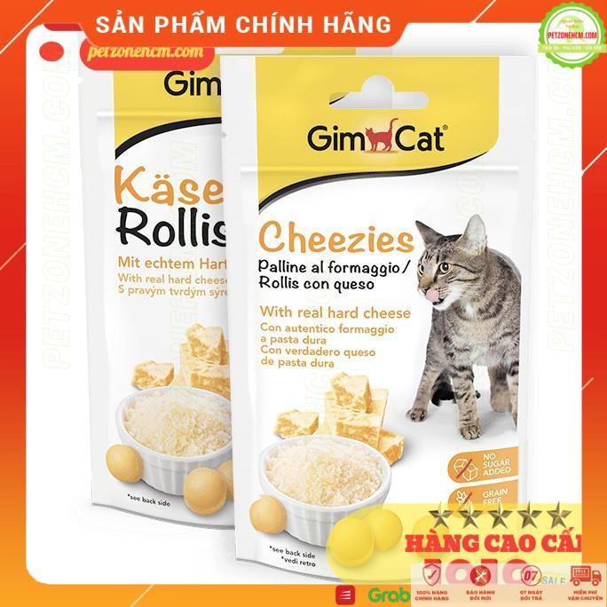 50g - Bánh thưởng Gim Cat hàng nhập Đức ⚜ FREESHIP ⚜ Snack Gim-Cat Cheezies 50g bánh thưởng vị phô mai viên cho mèo