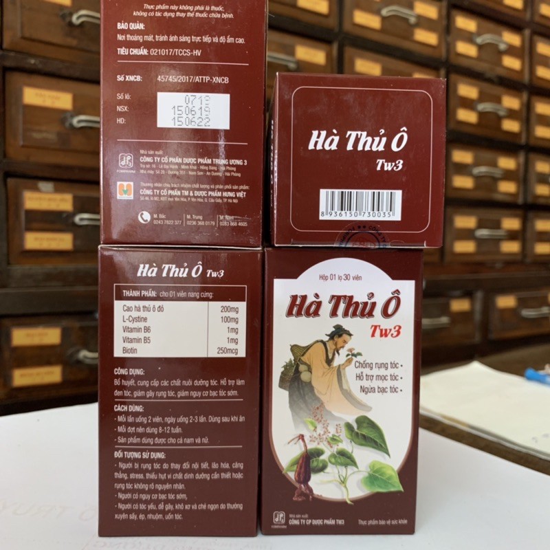 Hà thủ ô tw3 - đen tóc, gãy rụng tóc