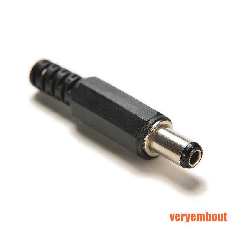 Set 10 Đầu Nối Nguồn DC 2.1mm / 5.5mm Màu Đen