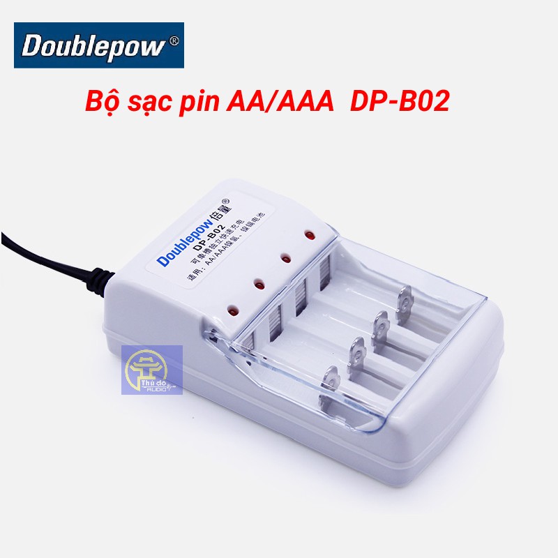 [Chính hãng] Bộ sạc pin AA/AAA Doublepow DP-B02